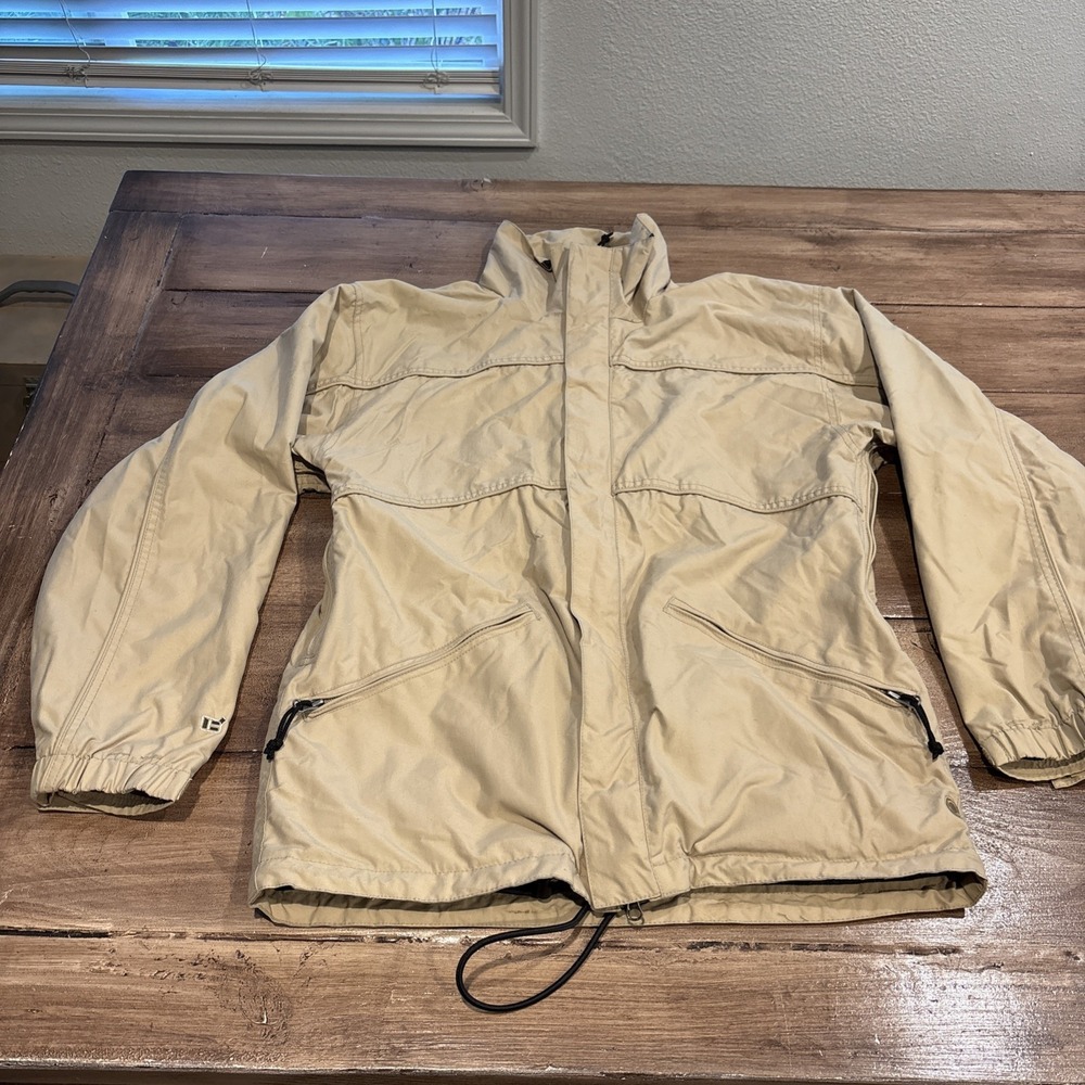 VTG Burton Biolight Delfy Beige Snowboarding Lightweight Zip Jacket Sz Xsmall